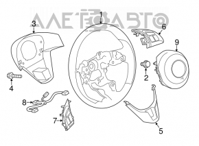 Кнопки управления на руле левые Mazda CX-5 13-16 тип 2