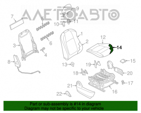 Пассажирское сидение Mazda CX-5 13-16 без airbag, тряпка черн