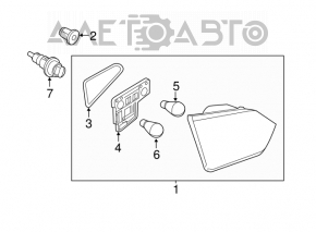 Lampa interioară pentru capacul portbagajului stânga VW Jetta 11-14 SUA nou, neoriginal.