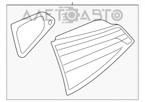 Lampa interioară pentru capacul portbagajului stânga VW Jetta 15-18 SUA cu LED-uri, hibrid