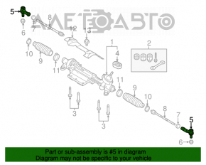 Capăt de direcție dreapta VW Tiguan 09-17