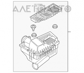 Corpul filtrului de aer VW Passat b8 16-19 USA 1.8 nu este compatibil cu EGR.