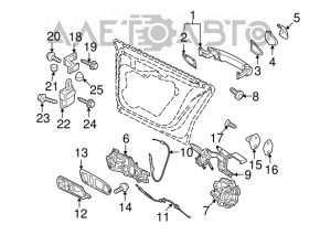 Capacul mânerului exterior stânga față VW CC 08-17 nou OEM original