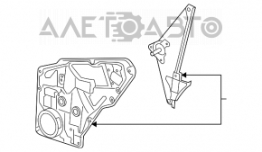 Geam electric cu motor spate stânga VW Tiguan 09-17