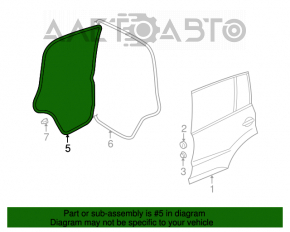 Garnitura ușii din spate stânga VW Tiguan 09-17