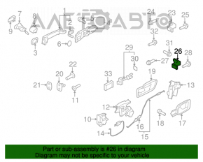 Buclele ușii inferioare din față dreapta pentru VW Tiguan 09-17.