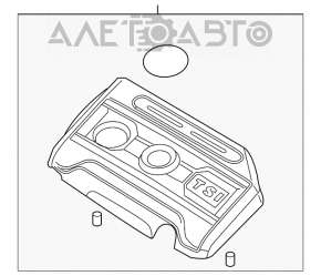 Накладка двигателя VW Tiguan 09-17 царапина