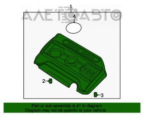 Накладка двигателя VW Tiguan 09-17