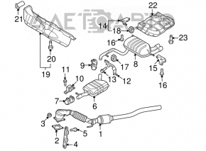 Silentioză spate cu tanc pentru VW Tiguan 09-17 AWD