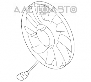 Ventilatorul de răcire stânga VW Tiguan 09-17, mare, nou, neoriginal.