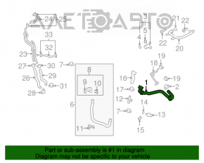 Furtunul de răcire superior VW Tiguan 09-17 cu un conector rapid