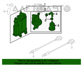 Recipientul cu absorbant de cărbune VW Tiguan 09-17, nou, original OEM