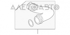 Furtun de aer stânga VW Tiguan 09-17 către intercooler.