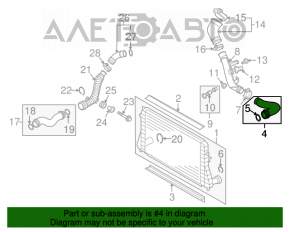 Furtun de aer stânga VW Tiguan 09-17 către intercooler.