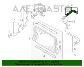 Tubul intercooler stânga 3 pentru VW Beetle 12-13 2.0T, nou, neoriginal, BORSEHUNG.