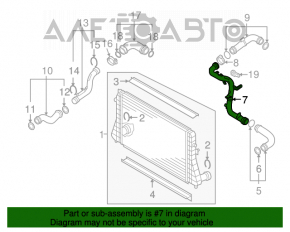 Патрубок интеркулера левый средний VW CC 08-17 под датчик новый неоригинал TOPRAN