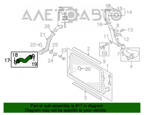 Furtun de aer dreapta pentru VW Tiguan 09-17, intercooler nou, neoriginal.