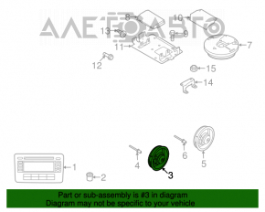 Difuzor ușă față stânga VW Tiguan 09-17