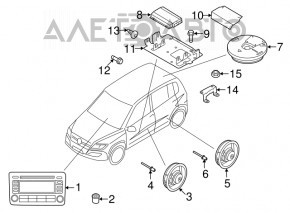 Difuzor ușă față stânga VW Tiguan 09-17