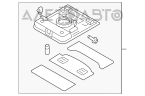 Plafonul de iluminare frontal pentru VW Tiguan 09-17 sub geam, bej.