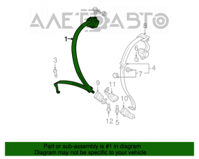 Centura de siguranță spate dreapta pentru VW Tiguan 09-17, culoare neagră.