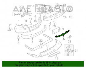 Reflectorul din bara spate dreapta pentru VW Tiguan 09-17