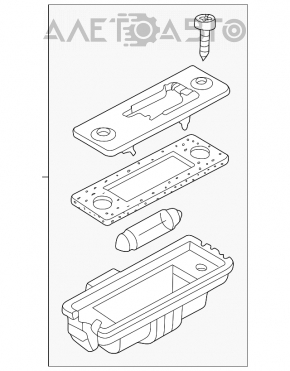 Iluminarea numărului de la ușa portbagajului dreapta VW Tiguan 09-17 nou OEM original