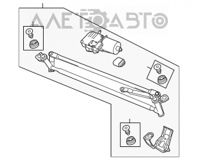 Trapezul de curățare a parbrizului cu motor pentru VW Tiguan 09-17