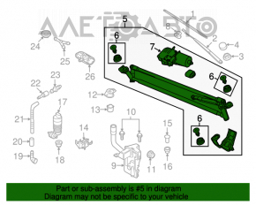 Trapezul de curățare a parbrizului cu motor pentru VW Tiguan 09-17