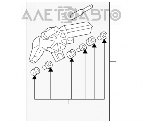 Matura trapezoidală cu motor spate VW Tiguan 09-17