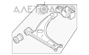 Рычаг нижний передний левый VW CC 08-17 порван сайлент