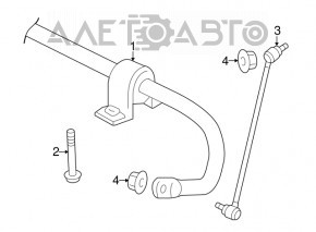 Stabilizatorul frontal Audi Q3 8U 15-18 23,6mm, cu cleme