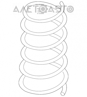 Arcul de suspensie frontal stânga VW CC 08-17, rigiditate 2, galben, albastru, portocaliu.