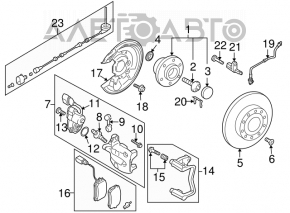 Senzor ABS spate stânga VW Tiguan 09-17