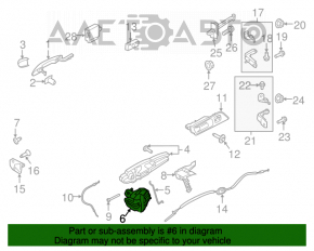 Blocare ușă față dreapta Ford Mustang mk6 15-