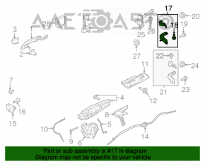 Buclele ușii din față dreapta superioară Ford Mustang mk6 15-