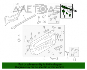 Controlul geamului electric din partea dreapta față a Ford Mustang mk6 15-