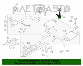 Кронштейн крепления бочки правый Ford Mustang mk6 15- 3.7, 2.3T