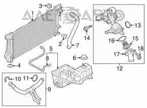 Корпус термостата Ford Mustang mk6 15- 3.7