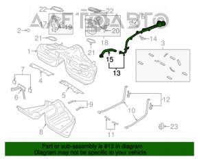 Gâtul de umplere a rezervorului de combustibil Ford Mustang mk6 15-