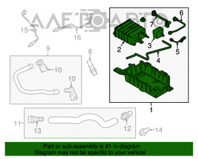 Canistra cu absorbant de carbon Ford Mustang mk6 15- asamblată