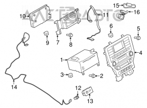 Radio cu casetofon Ford Mustang mk6 15- fără afișaj