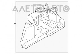 Capotă arc stânga Ford Mustang mk6 15- cupé, gri tip 2