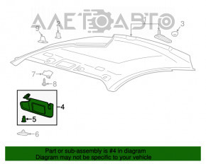 Козырек левый Ford Mustang mk6 15- купе черный