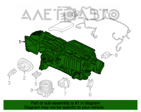 Arzătorul asamblat Ford Mustang mk6 15- cu două zone