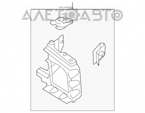 Suportul pentru bara spate stânga Ford Mustang mk6 15-17 2.3, 3.7