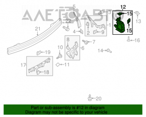 Suportul pentru bara spate stânga Ford Mustang mk6 15-17 2.3, 3.7