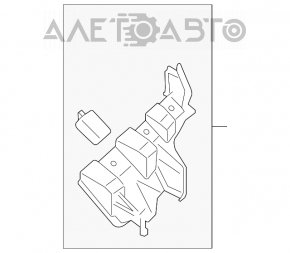 Suportul de bara spate stânga pentru Ford Mustang mk6 15- 2.3, 3.7