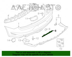 Reflectorul din bara spate dreapta pentru Ford Mustang mk6 15-17