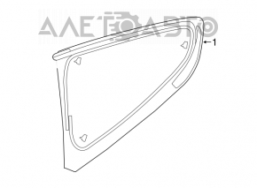 Форточка глухое стекло задняя правая Ford Mustang mk6 15- купе, слом креп